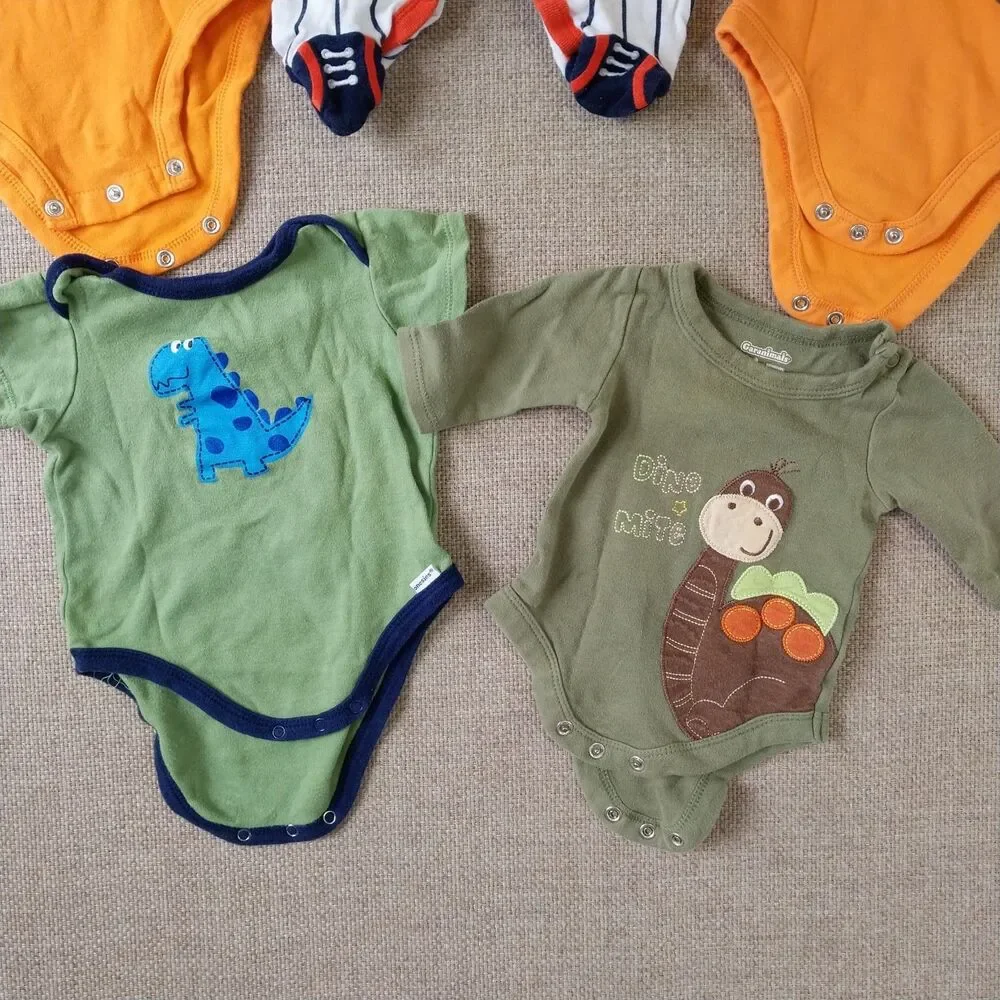 Baby Infant Boy Clothing Bundle Bodysuit Variety Of Colors 10 Pieces Newborn #9